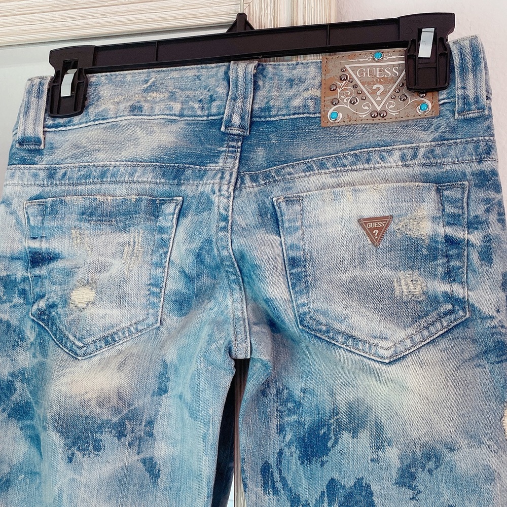 Guess Blue Washed and Distress Jeans - Picture 5 of 9